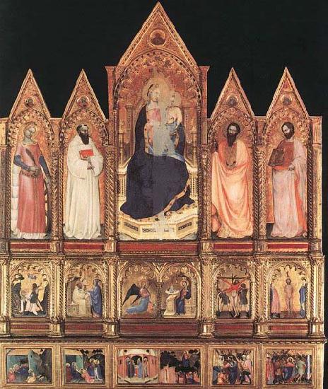 GIOVANNI DA MILANO Polyptych with Madonna and Saints